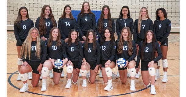 (front row from left): Kayten Hagan, Caylin Barnett, Cibeles Bothwell, Mia Cauffman, Megan Walker, Audrey Holm, Ailynn Wright. (Back row): Charlee Russick, Abby Thompson, Ceren Serenli, Addison Thill, Rowan Tribelhorn, Romina Castro Martinez, Ella Verts and Jaedin Johns.